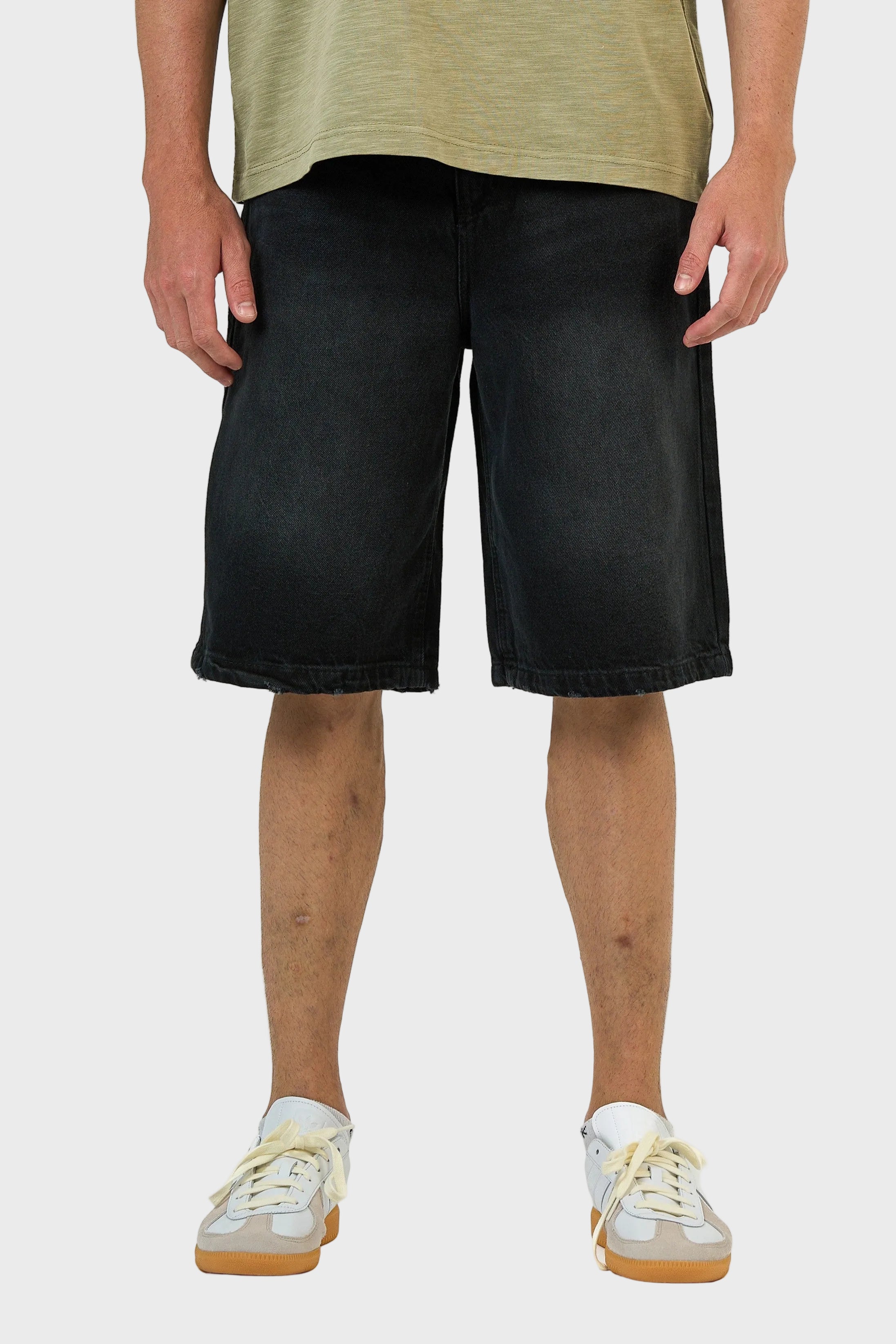 Washed Denim Jorts