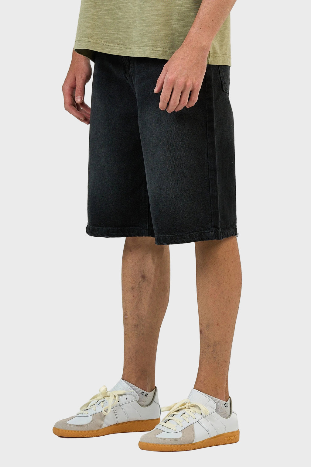 Washed Denim Jorts