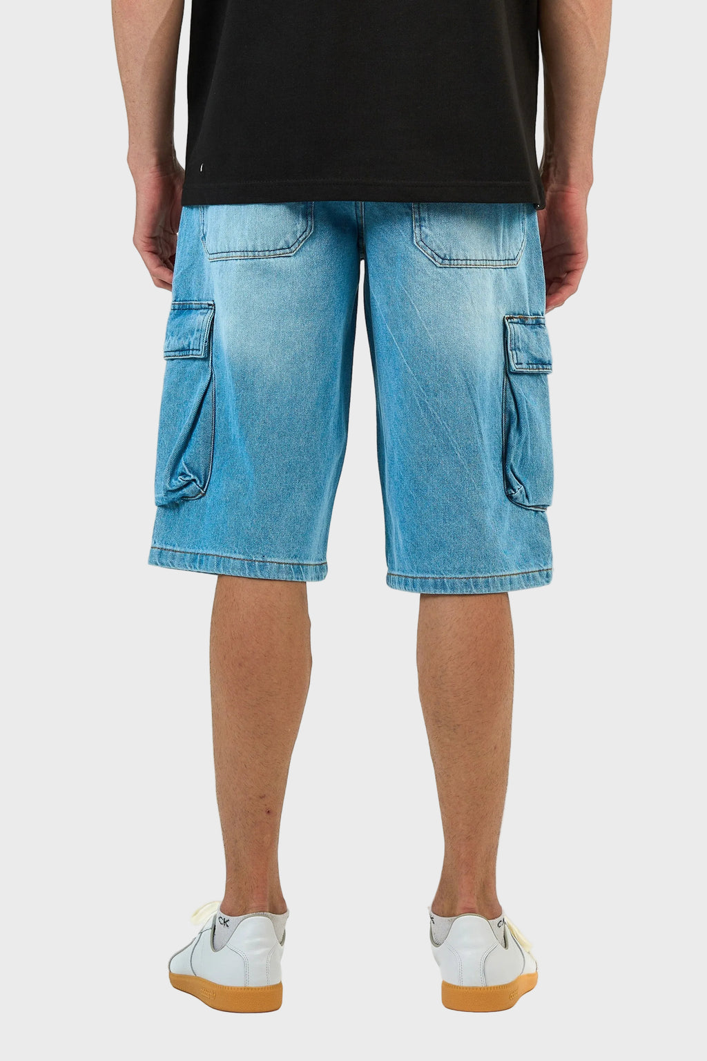 Cargo Washed Denim Jorts