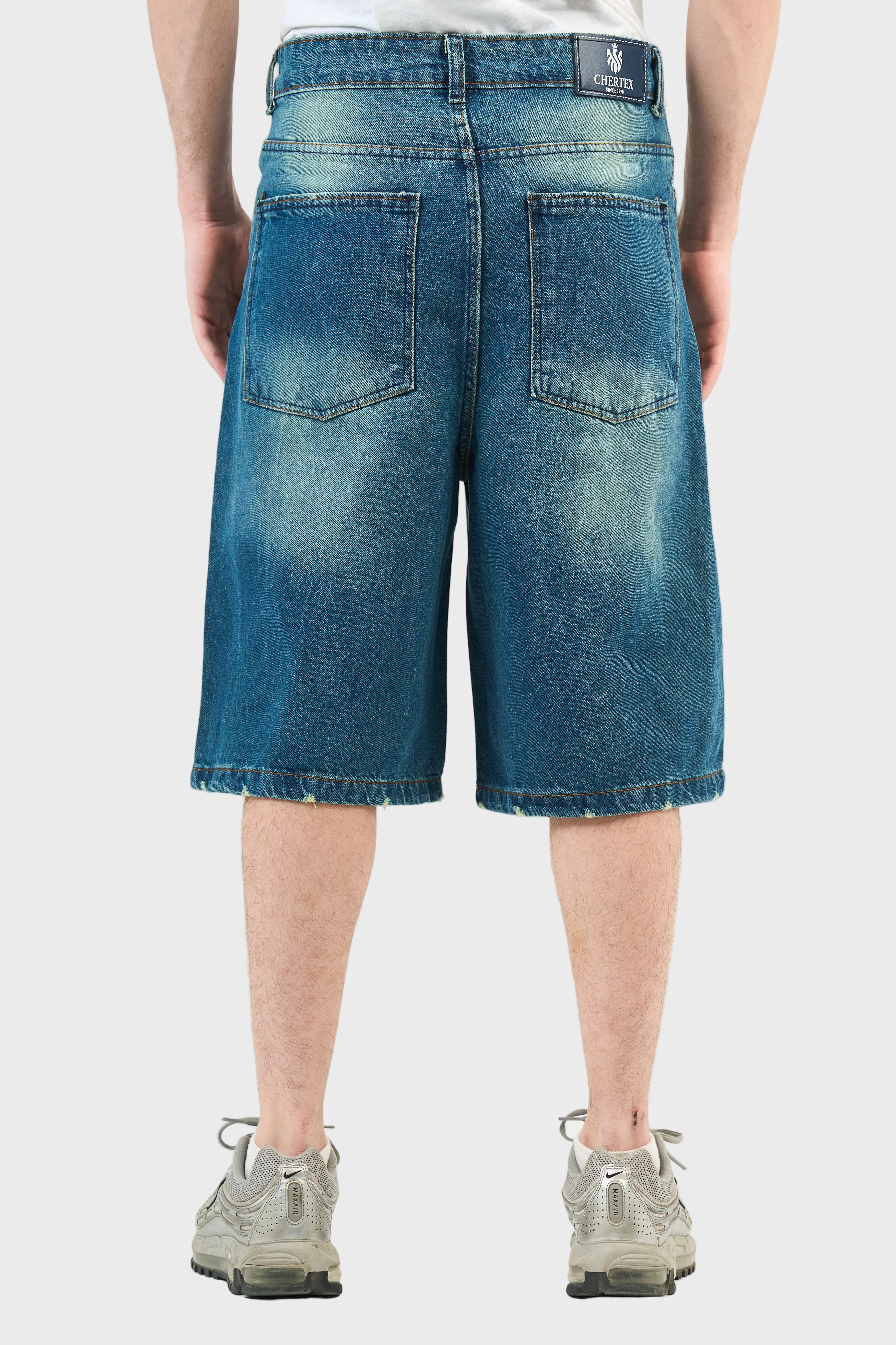 Washed Denim Jorts