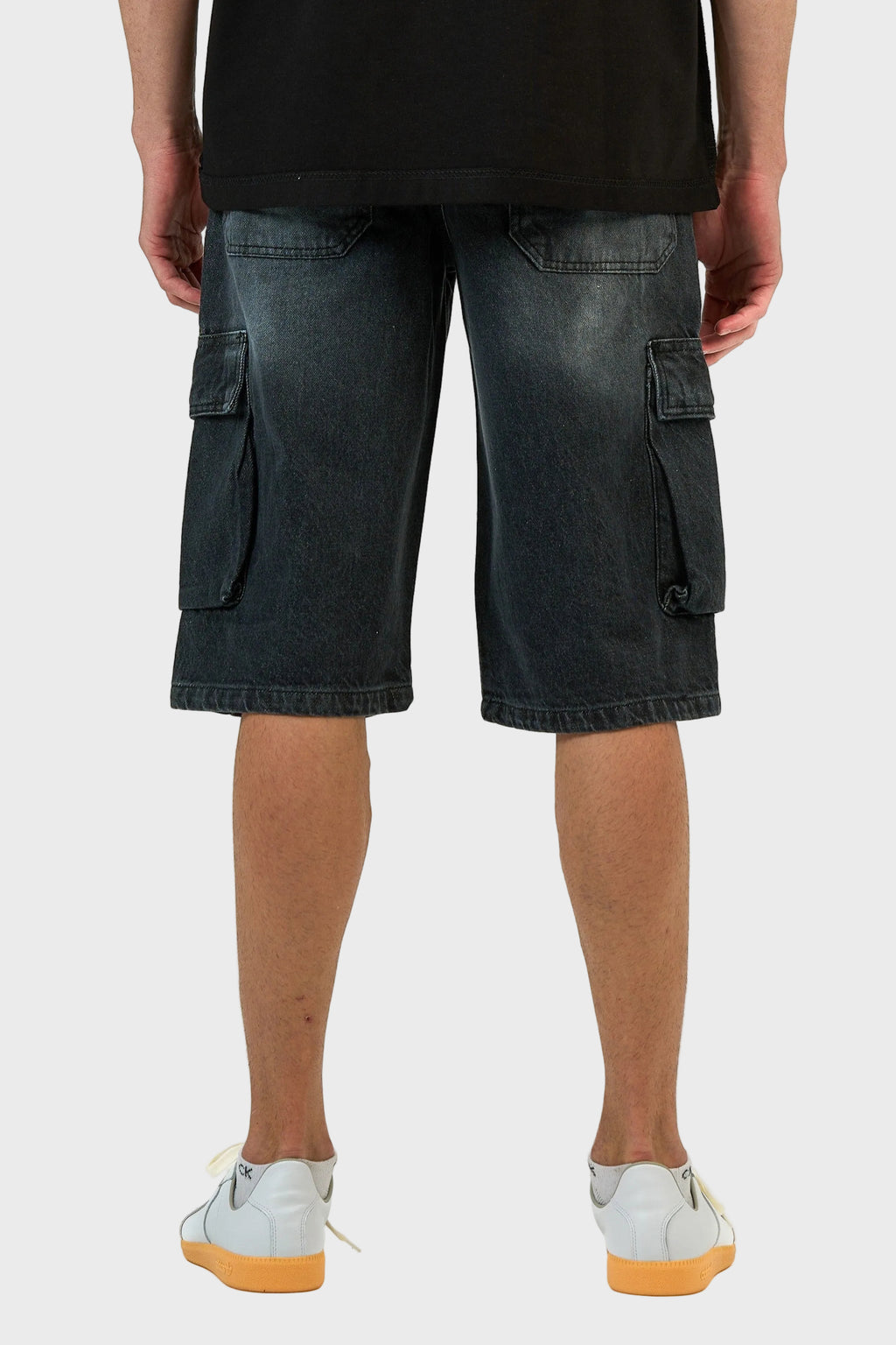 Cargo Washed Denim Jorts