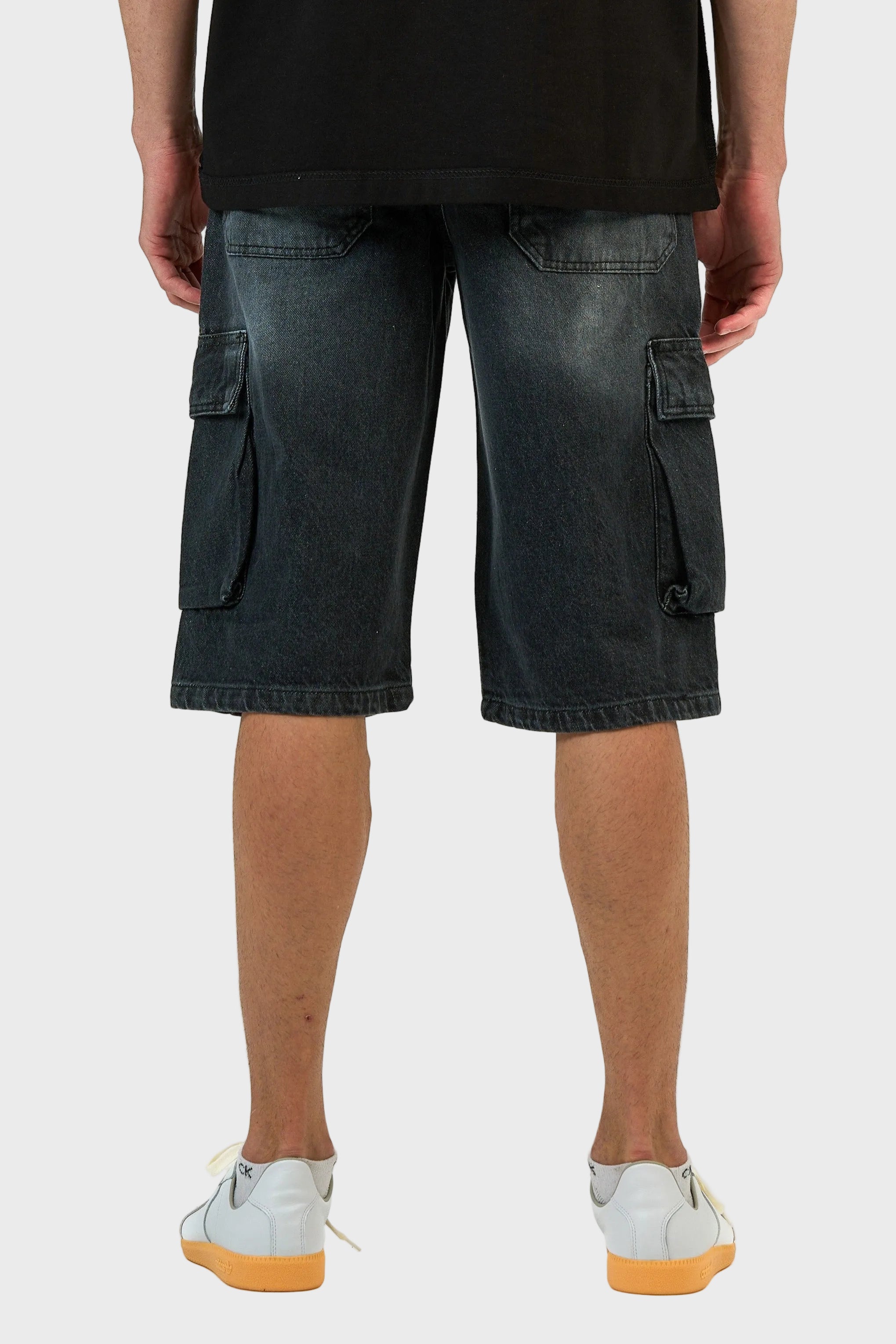 Cargo Washed Denim Jorts