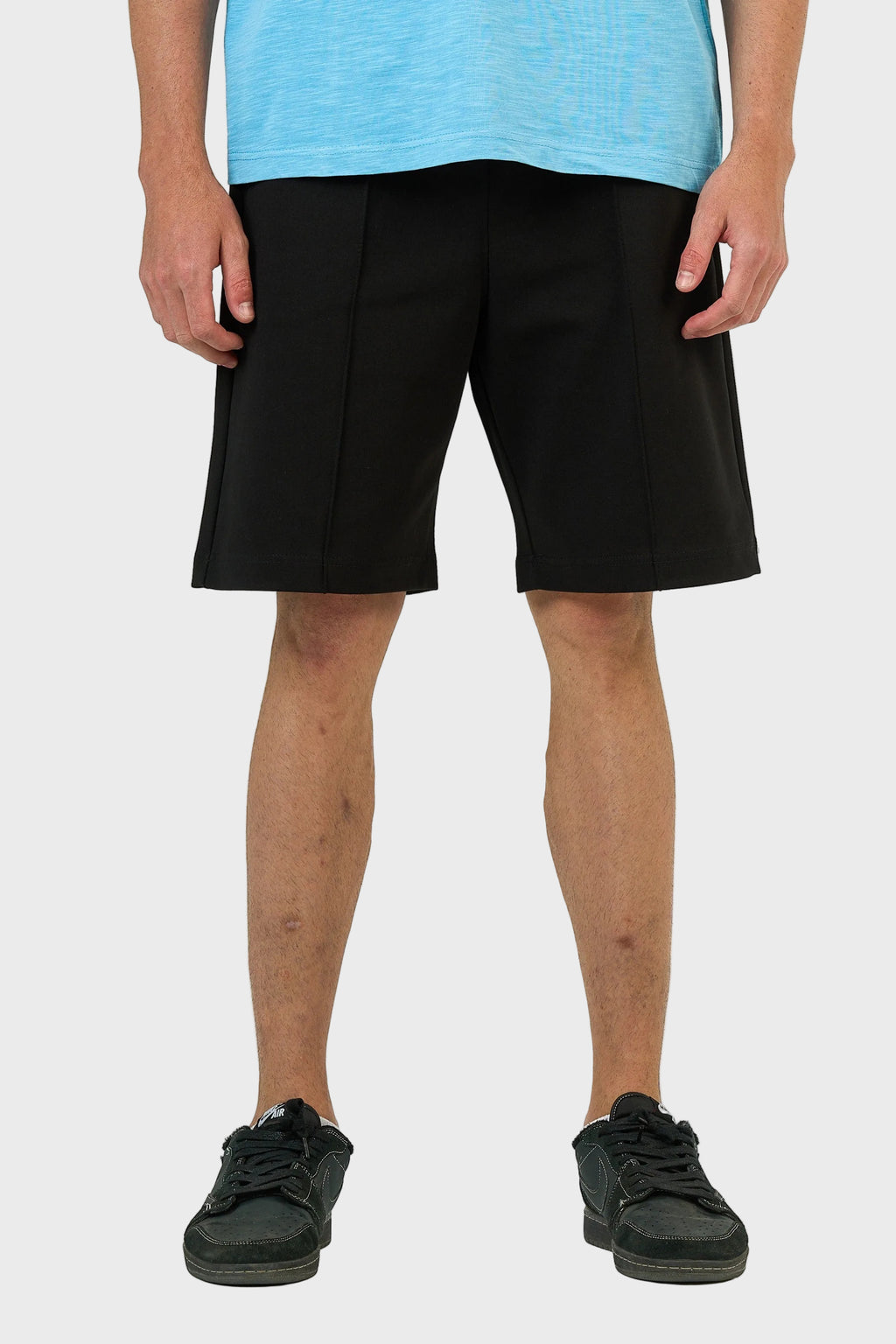 Stitched Panel Cotton Shorts