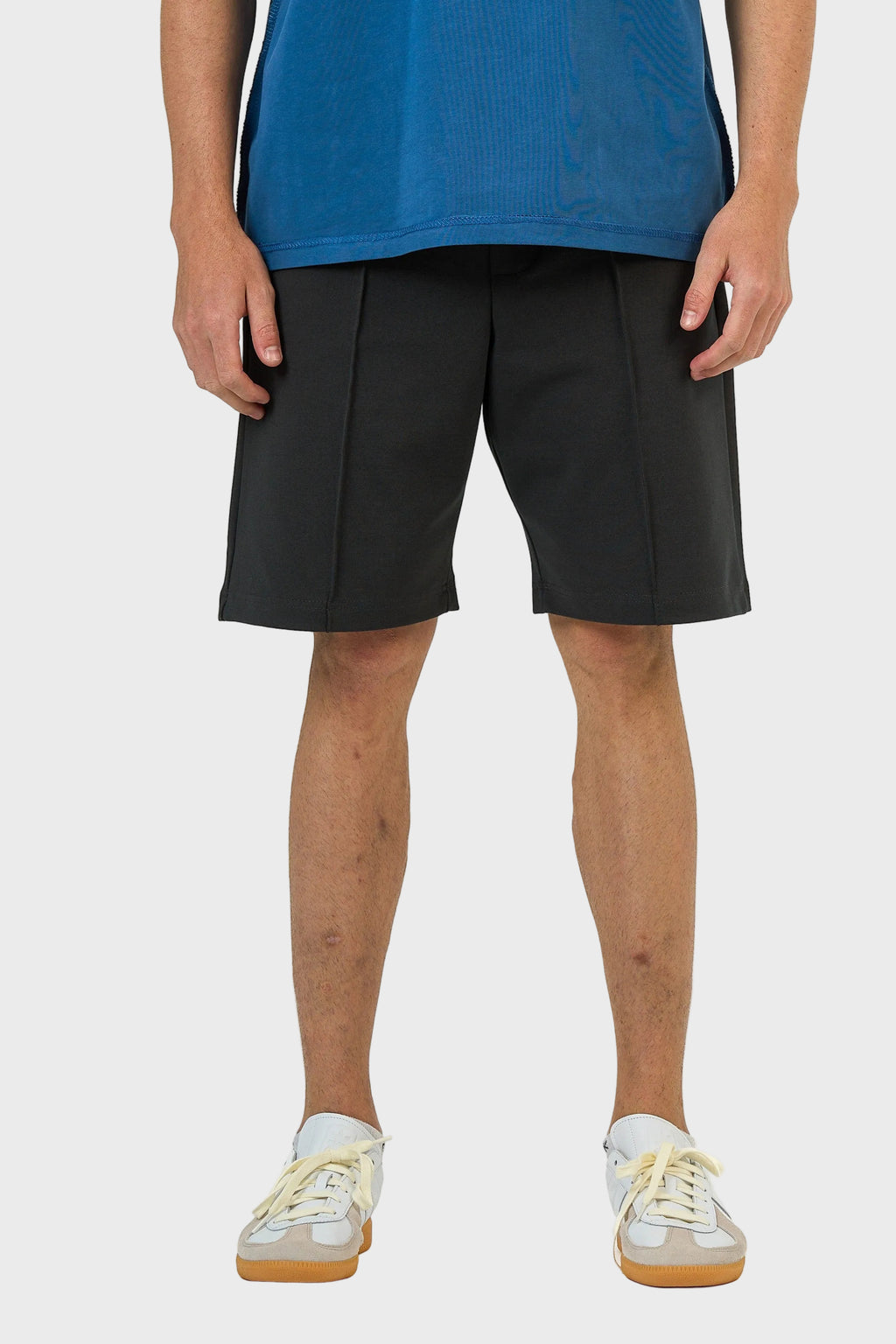 Stitched Panel Cotton Shorts