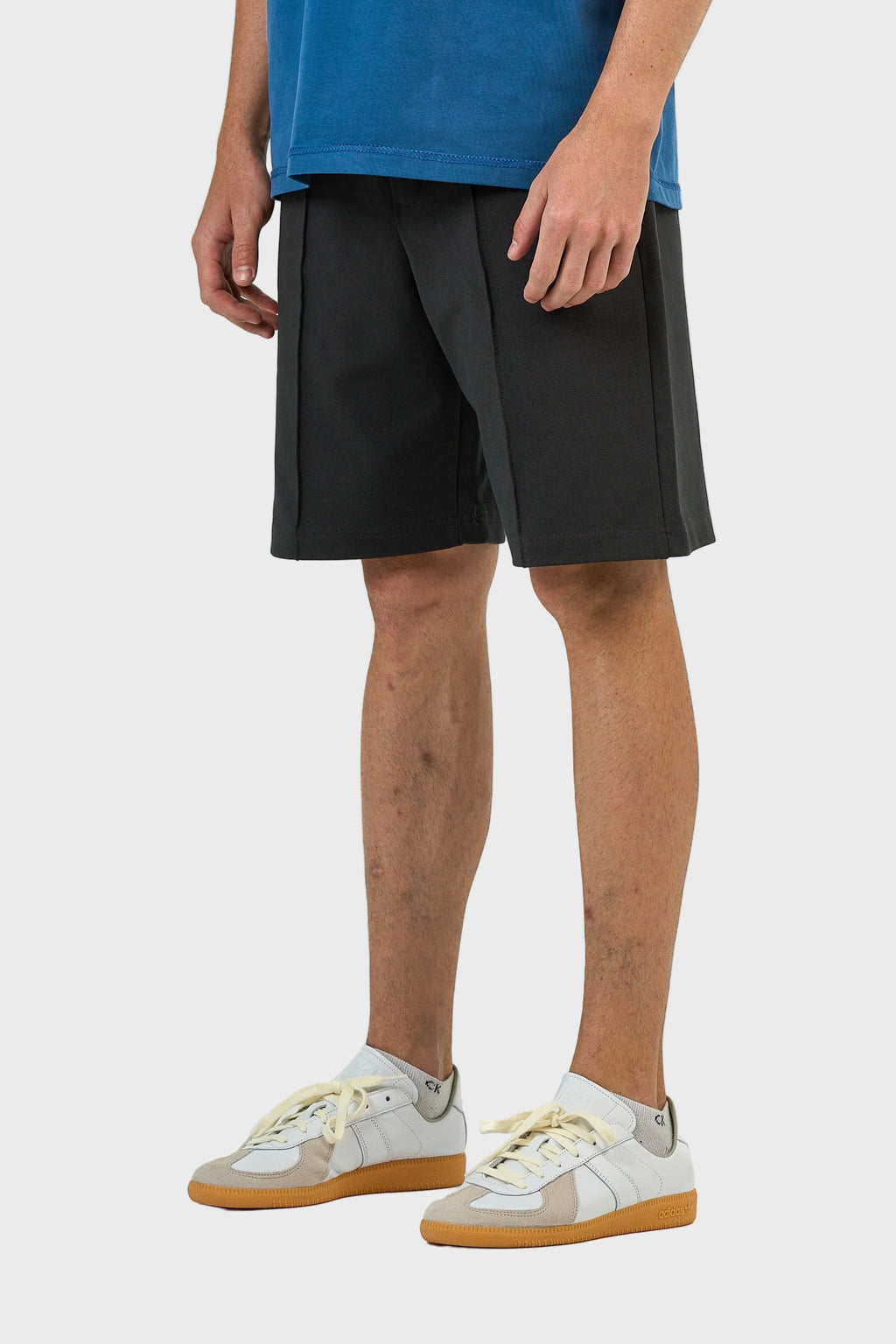 Stitched Panel Cotton Shorts