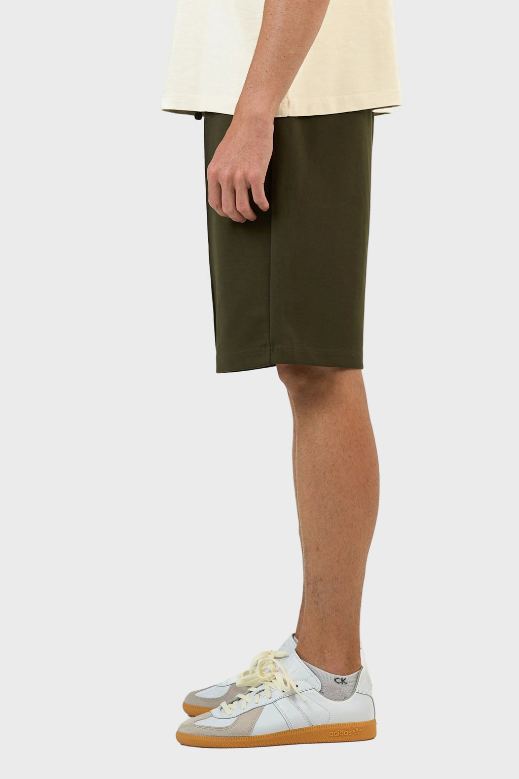 Stitched Panel Cotton Shorts