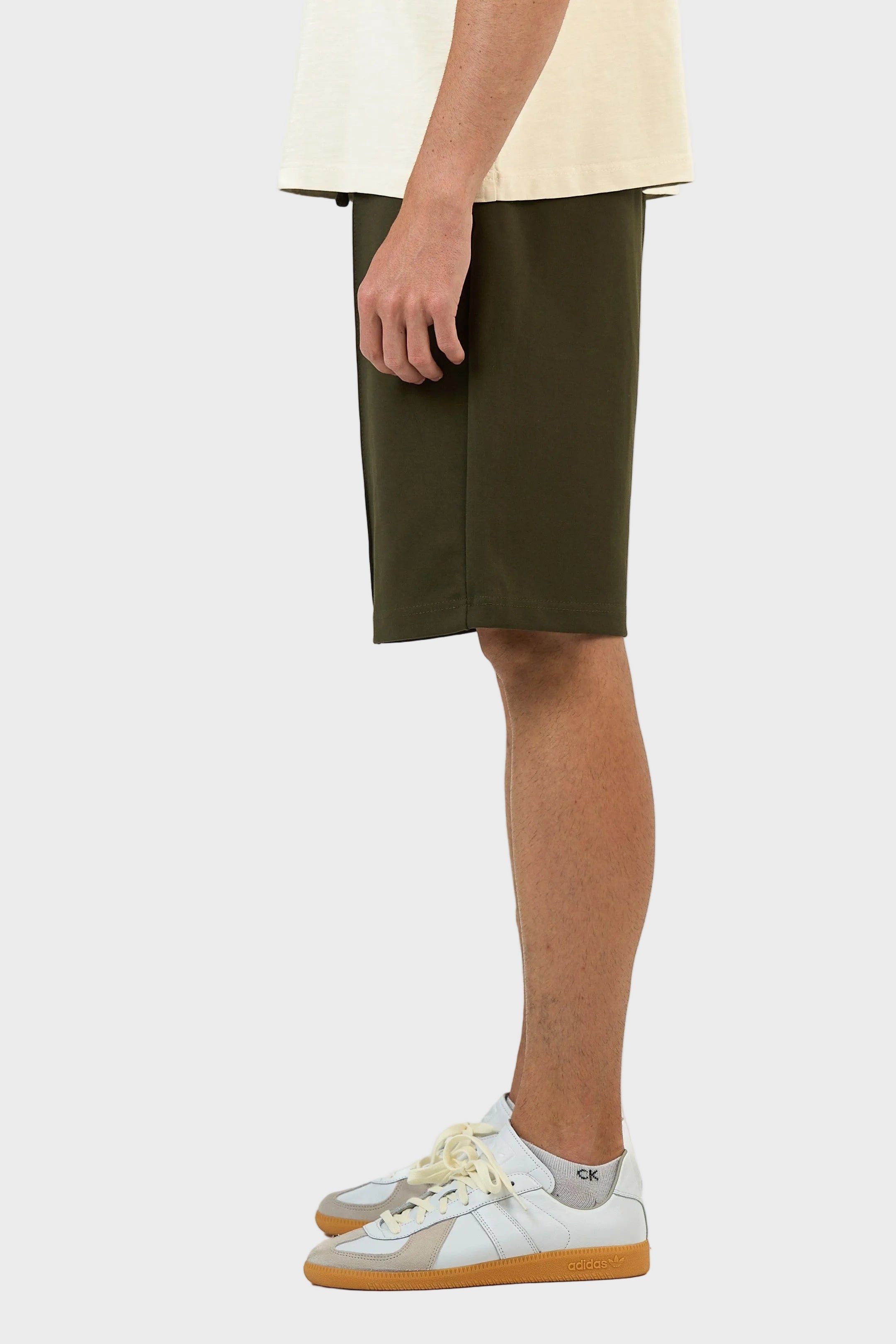 Stitched Panel Cotton Shorts