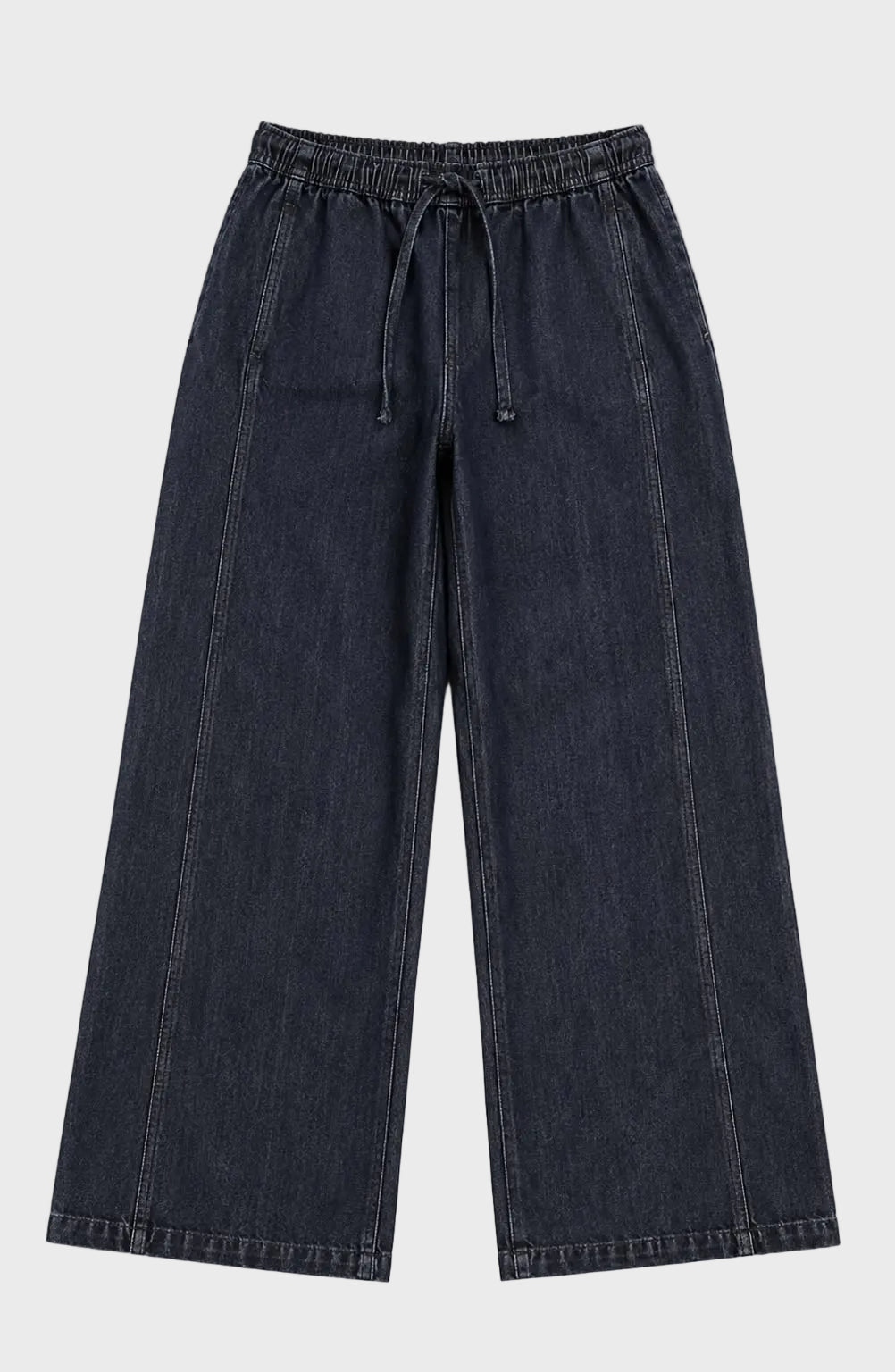 Raw denim joggers
