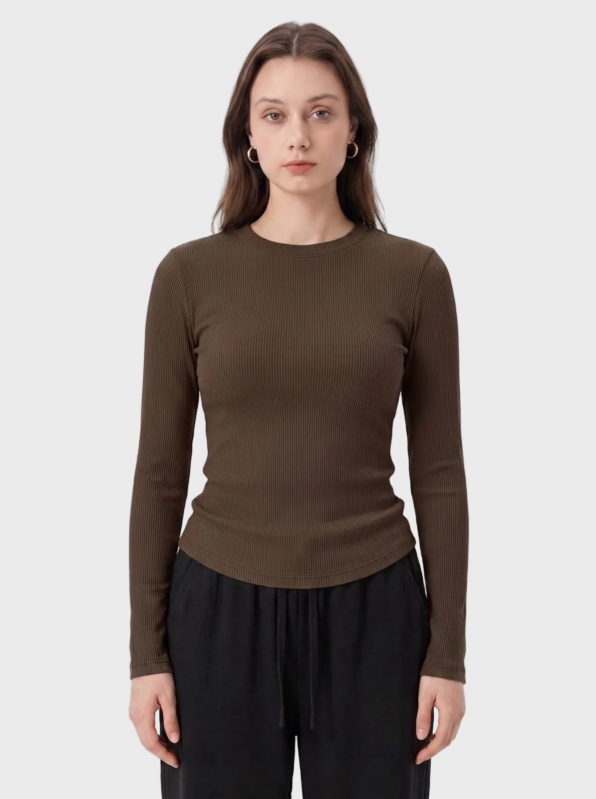 Long Sleeve Ribbed Shirt