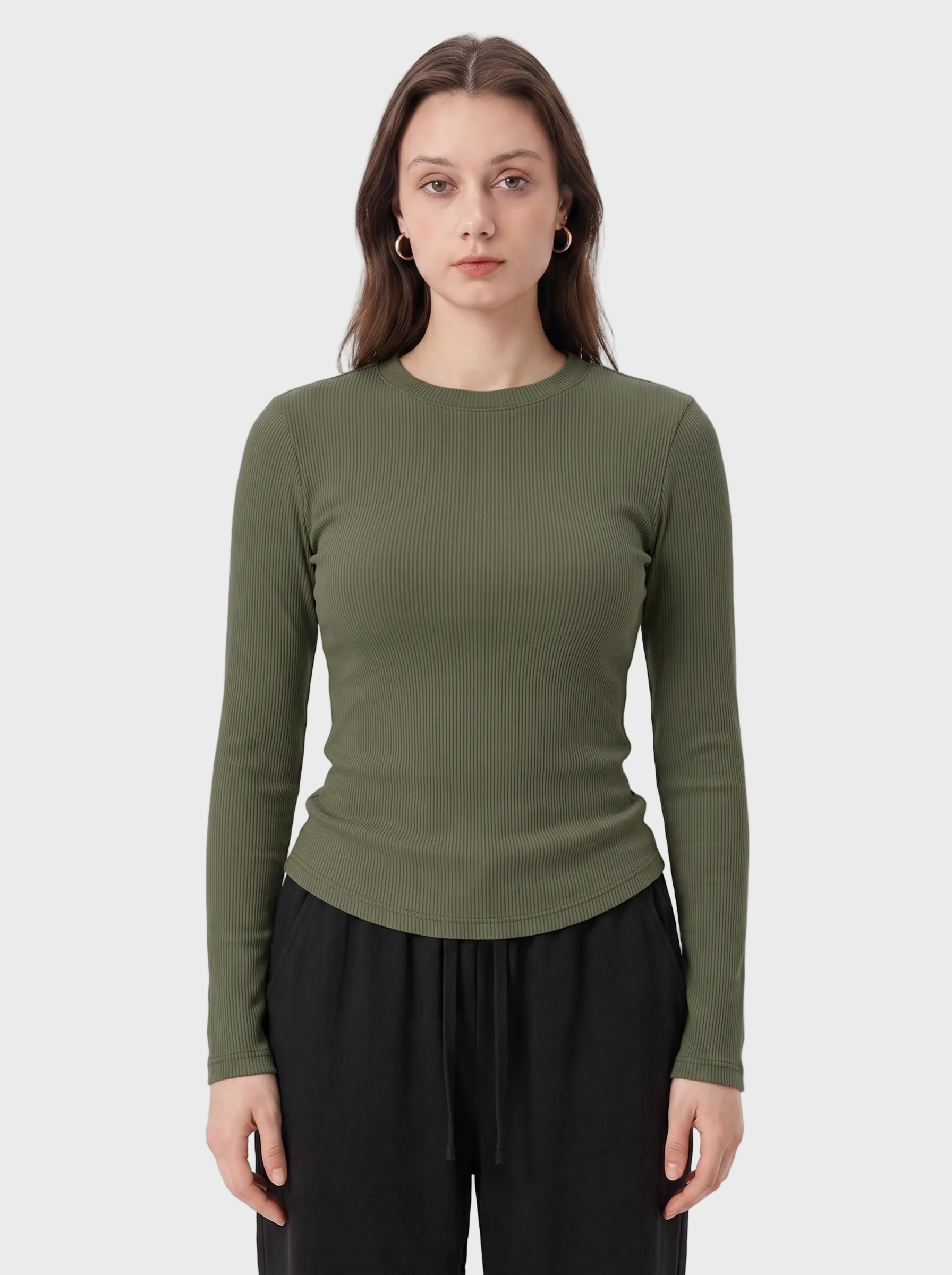 Long Sleeve Ribbed Shirt