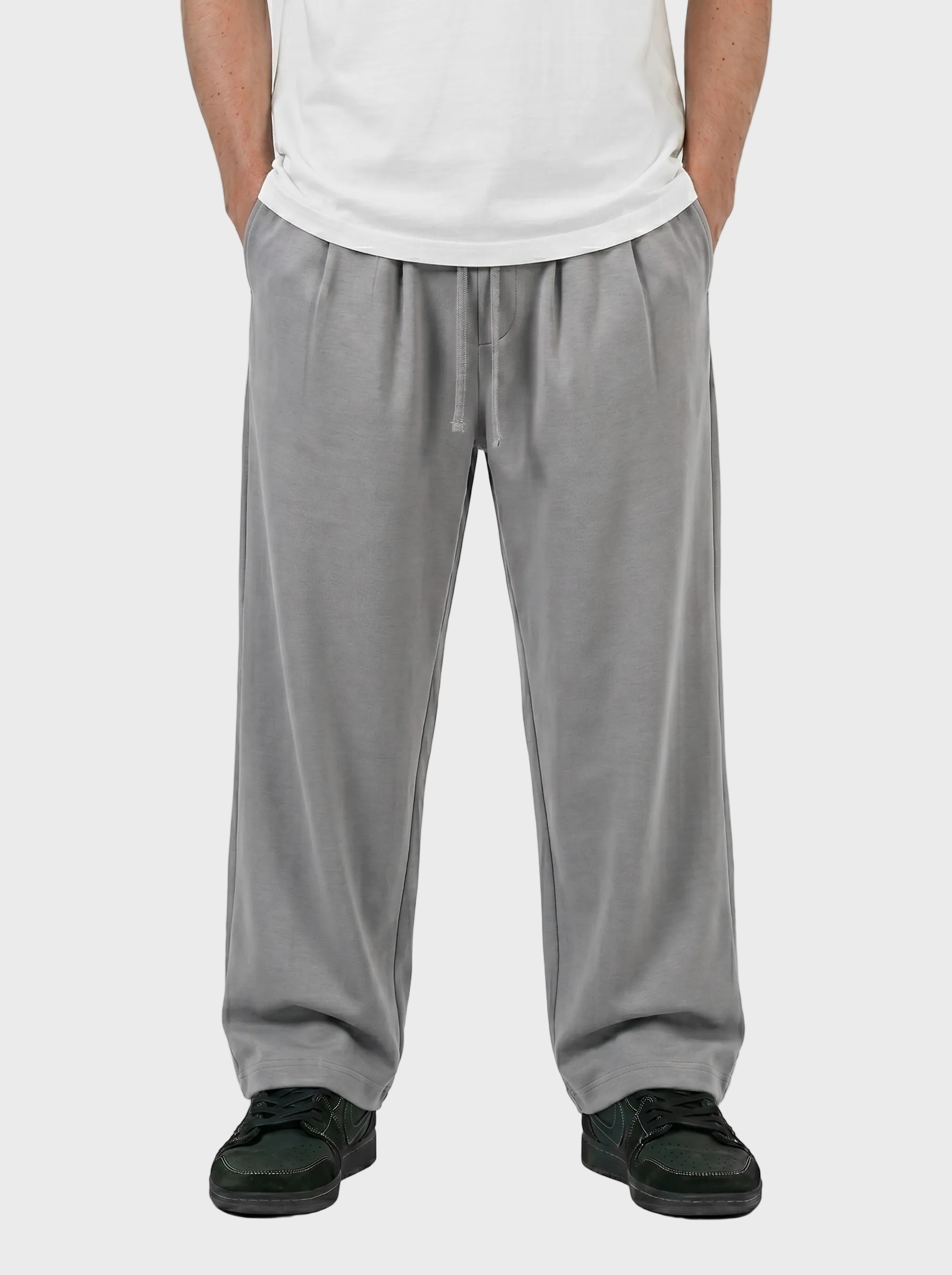 Pleated Relaxed Sweatpants