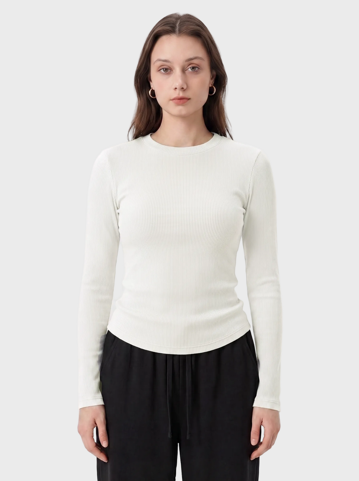 Long Sleeve Ribbed Shirt