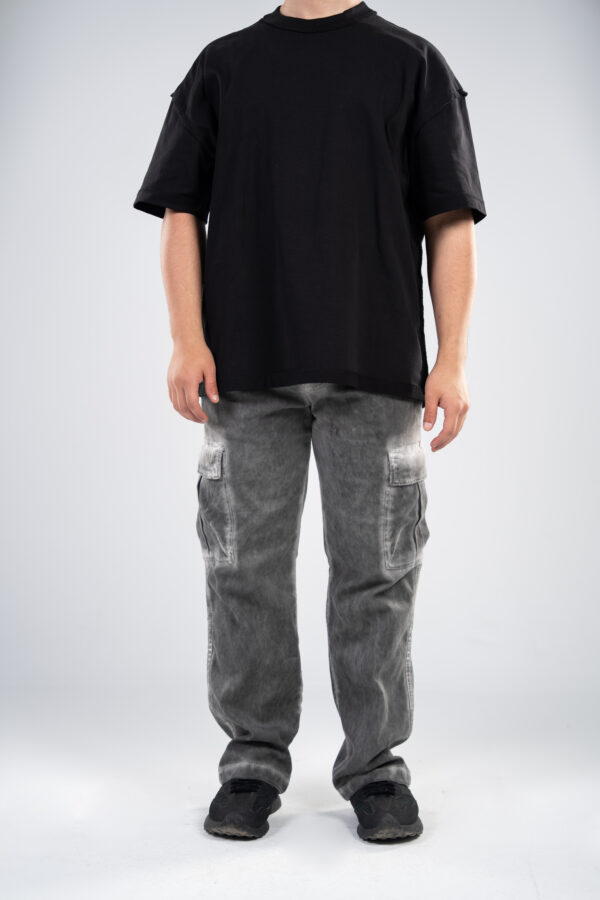 Gray Cargo Gabardine Pants - Image 2