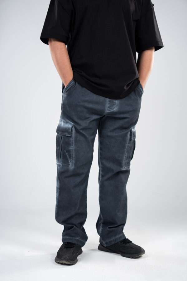 Gray Cargo Gabardine Pants - Image 7