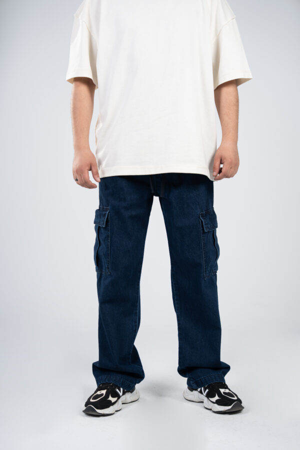 Blue Cargo Jeans Pants - Image 5