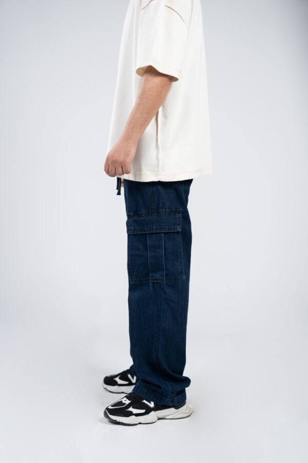 Blue Cargo Jeans Pants - Image 6