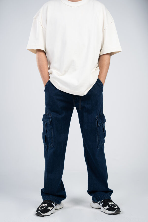 Blue Cargo Jeans Pants - Image 7
